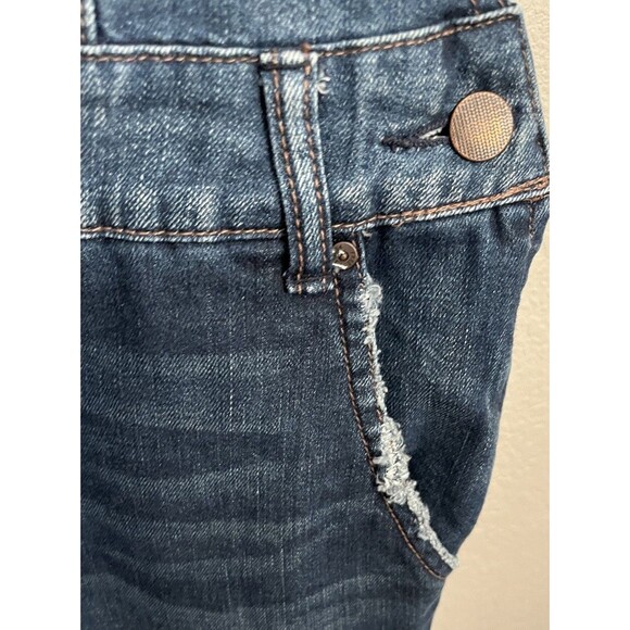 Free People size 27 Distressed Stretch Denim Overalls - Picture 5 of 13